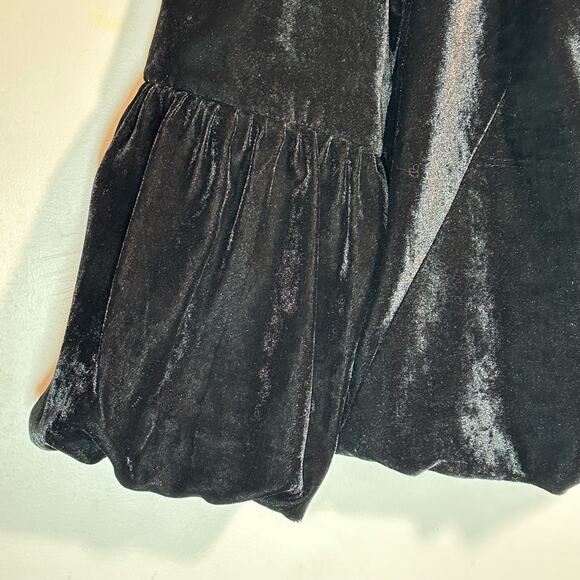 Worthington Womens Black Velvet Crop Jacket with Brooch Style Button Size L - Picture 3 of 12